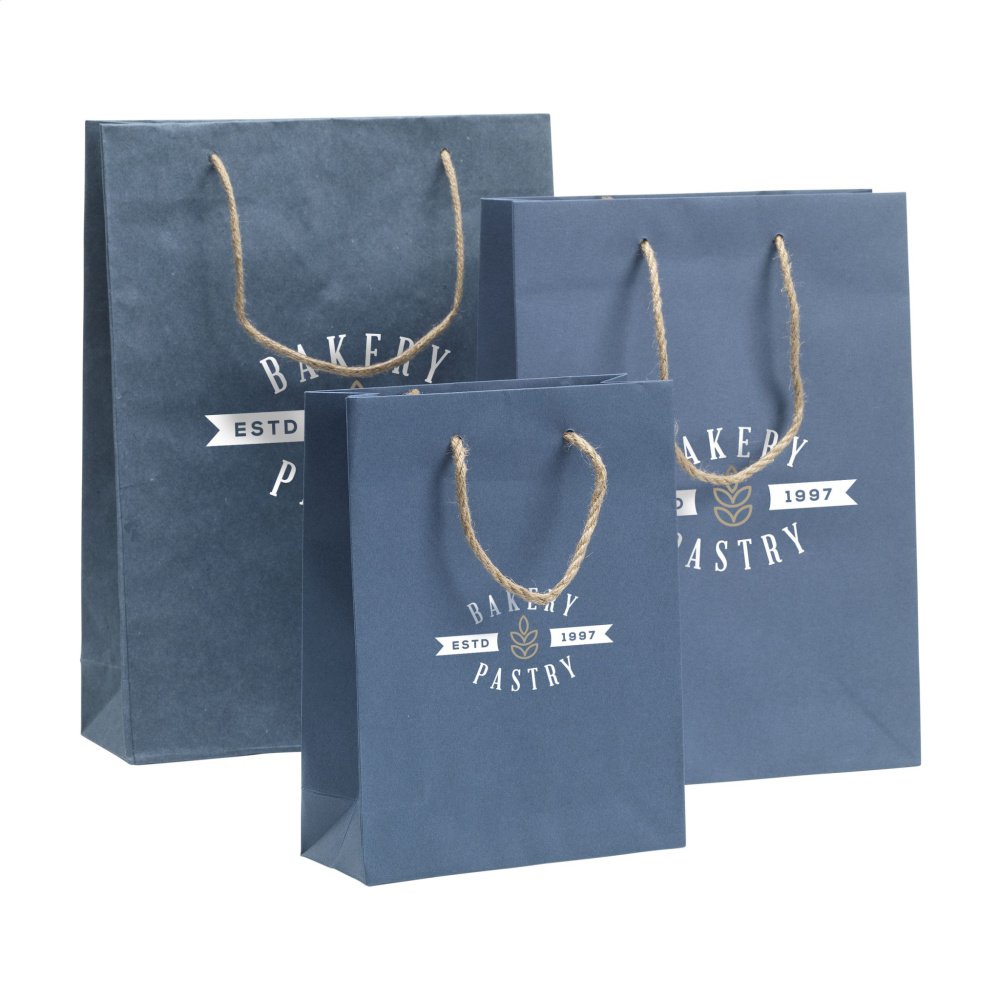 Logotrade advertising products photo of: Leaf It Bag recycled with jeans fibres (180 g/m²) L