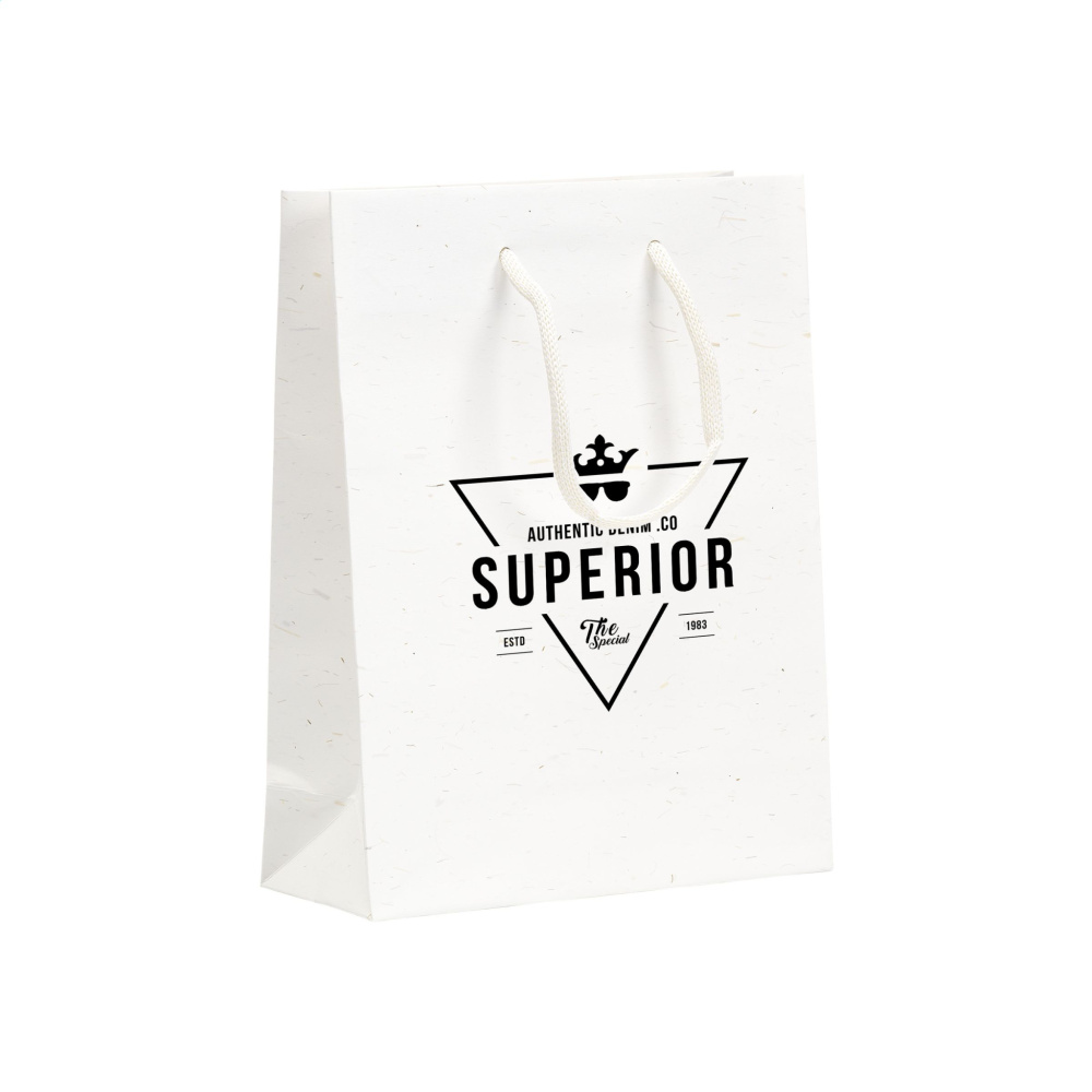 Logotrade promotional gift image of: Leaf It Bag recycled with straw fibres (180 g/m²) S
