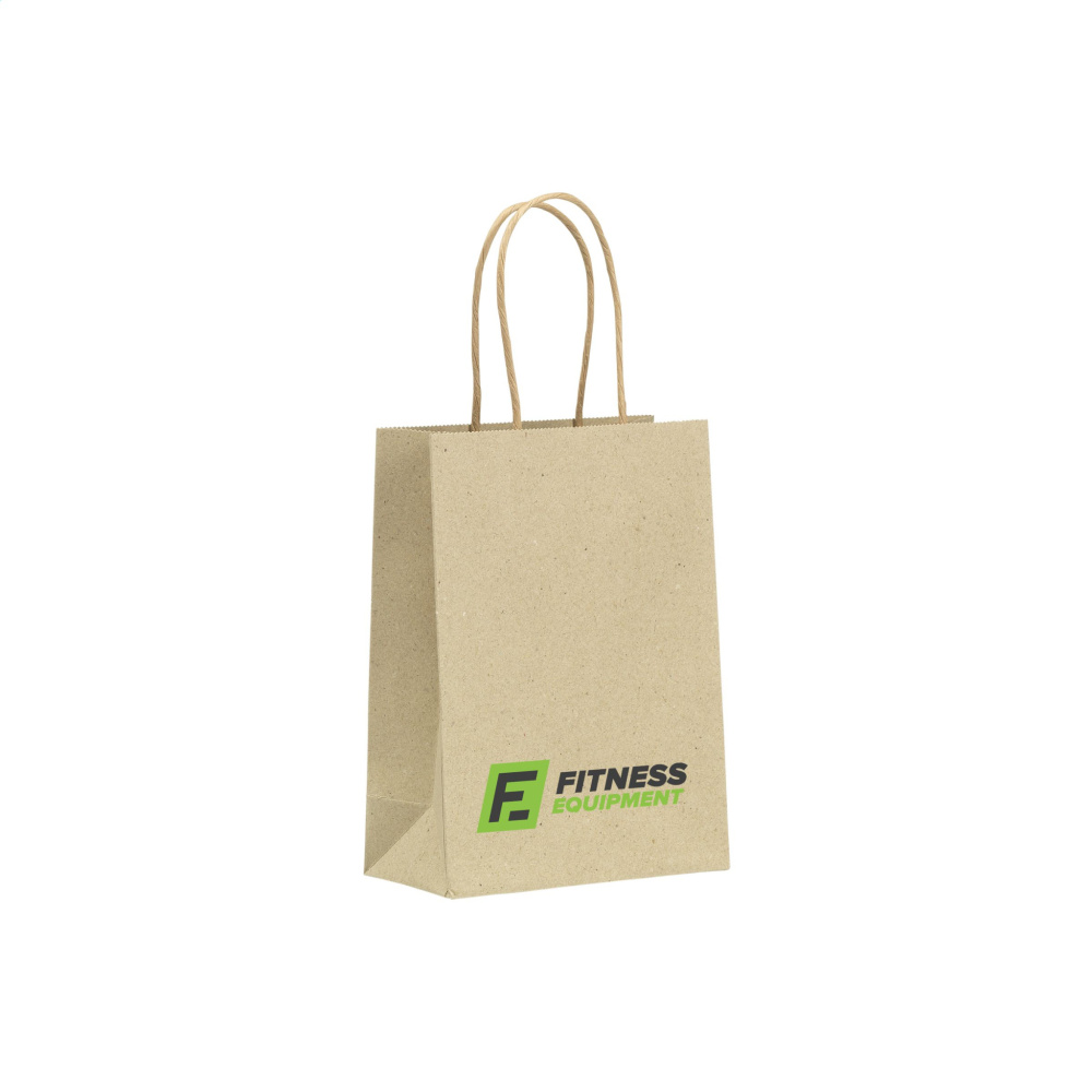 Logotrade promotional gift image of: Leaf It Bag recycled grass paper (120 g/m²) S