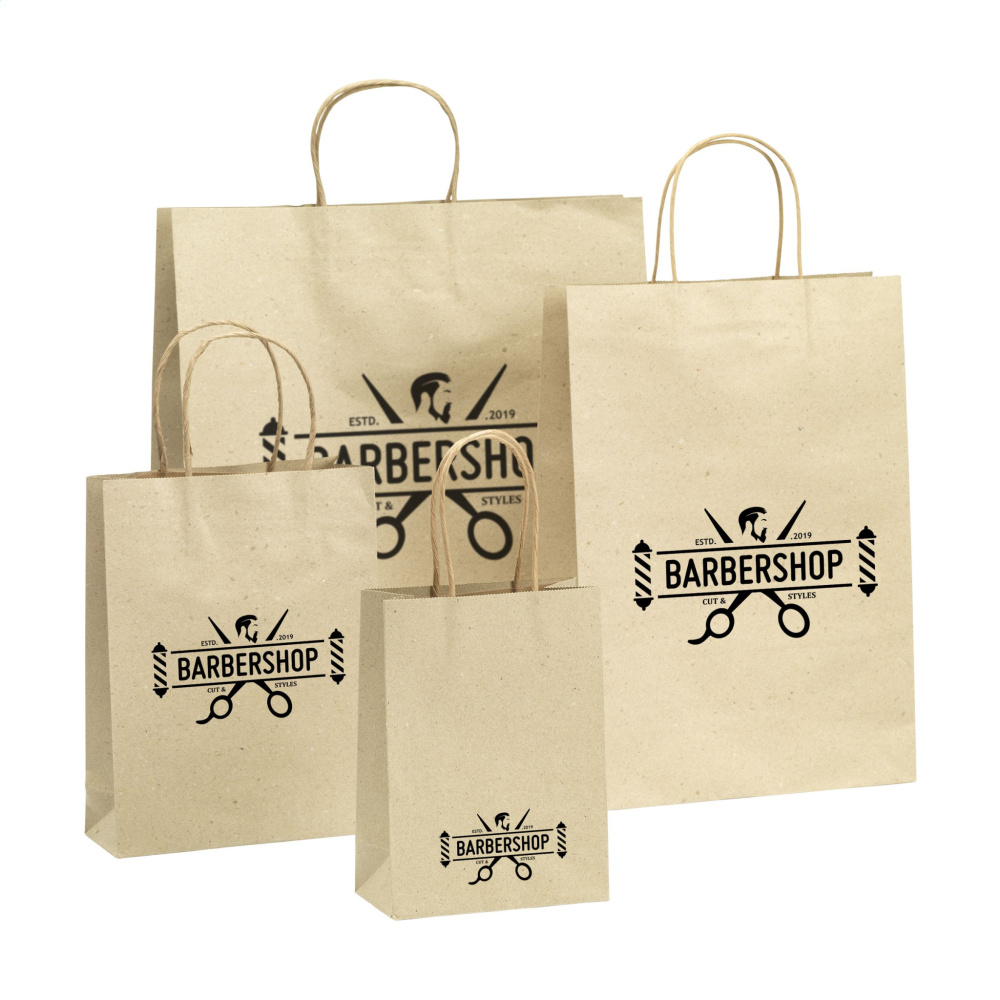 Logotrade promotional products photo of: Leaf It Bag recycled grass paper (120 g/m²) M