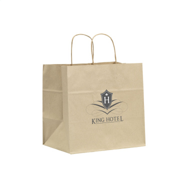 Logotrade promotional gift picture of: Leaf It Bag recycled grass paper (90 g/m²) L
