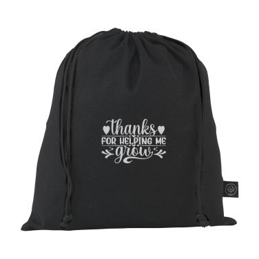 Logo trade promotional item photo of: Gift Pouch GRS Recycled Cotton (150 g/m²) M