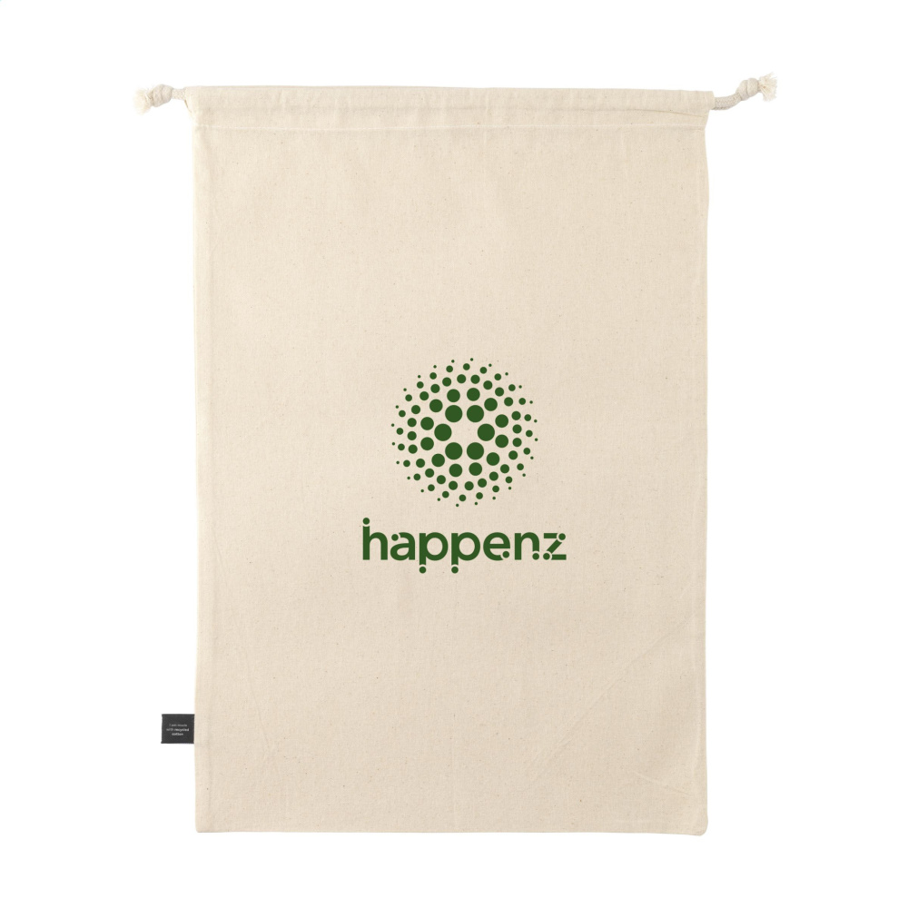 Logotrade promotional item image of: Gift Pouch Natural GRS Recycled Cotton (150 g/m²) L