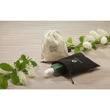 Logotrade promotional merchandise image of: Gift Pouch Natural GRS Recycled Cotton (150 g/m²) S