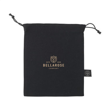 Logo trade promotional products image of: Gift Pouch GRS Recycled Cotton (150 g/m²) S