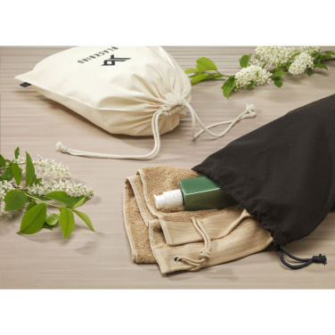Logo trade business gifts image of: Gift Pouch GRS Recycled Cotton (150 g/m²) L