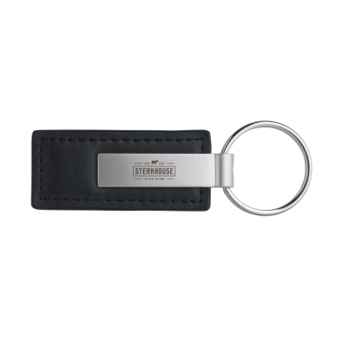 Logo trade promotional gift photo of: LeatherKey keyring