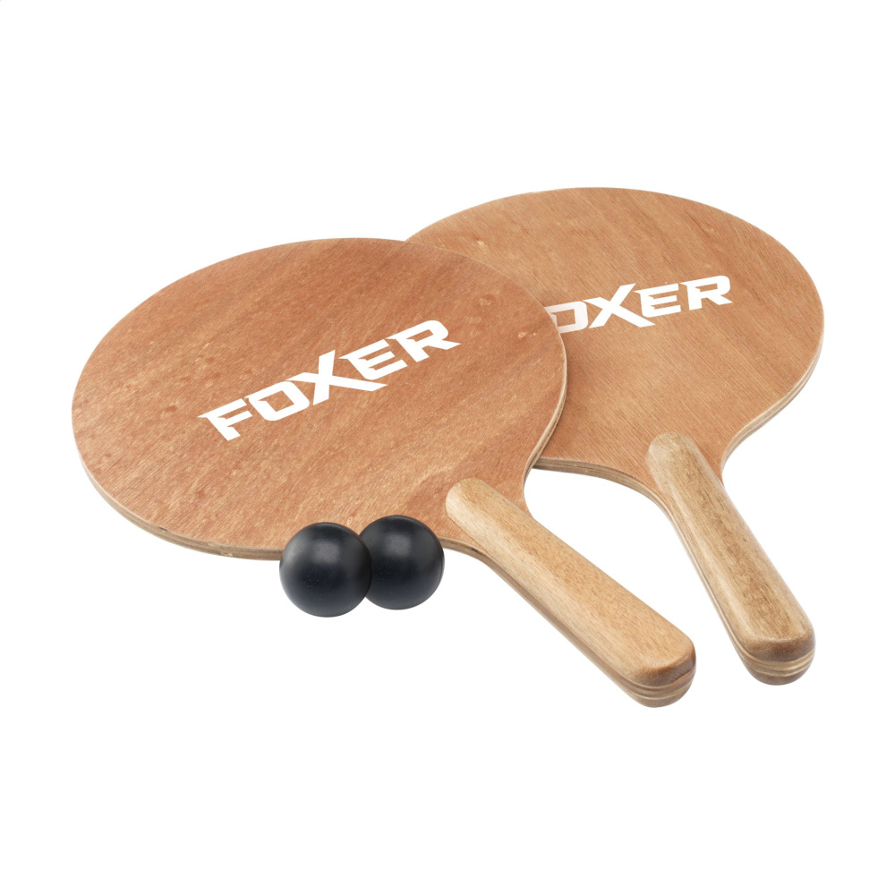 Logo trade promotional gift photo of: Playa Wood BeachTennis beach game