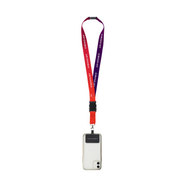 Logo trade promotional products picture of: Lanyard Promo Complete Sublimatie RPET 2 cm with Patch