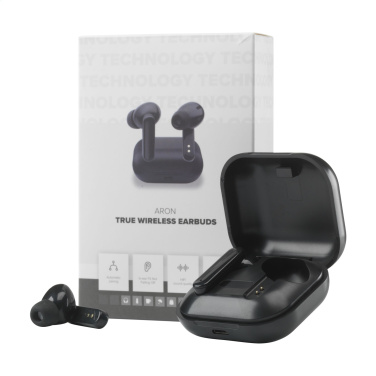 Logotrade promotional products photo of: Aron TWS Wireless Earbuds in Charging Case