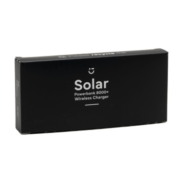 Logo trade promotional gifts image of: Solar Powerbank 8000+ Wireless Charger