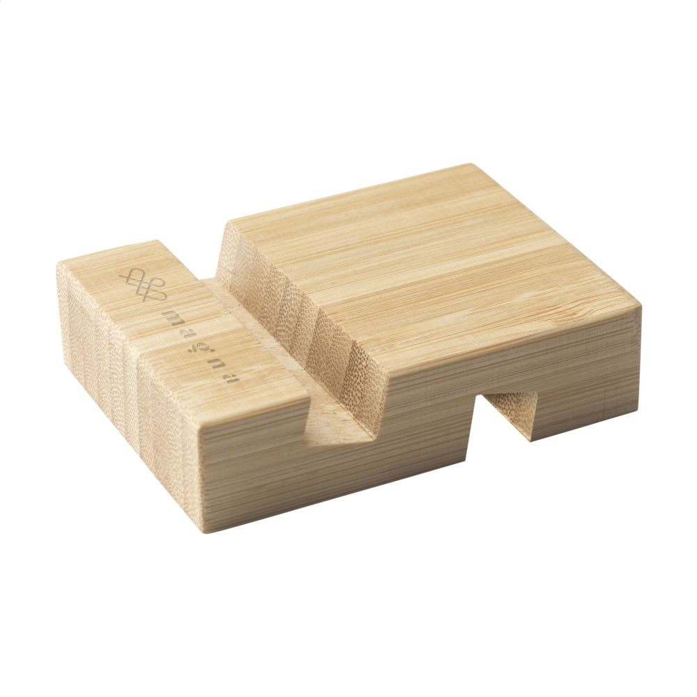 Logo trade promotional giveaway photo of: Supporto Bamboo phone stand