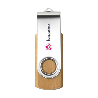Logotrade promotional gift picture of: USB Twist Bamboo 8 GB