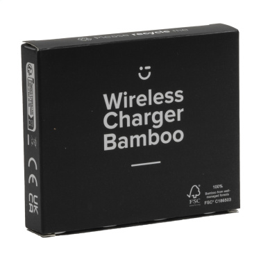 Logo trade promotional products image of: Bamboo Wireless Charger 15W