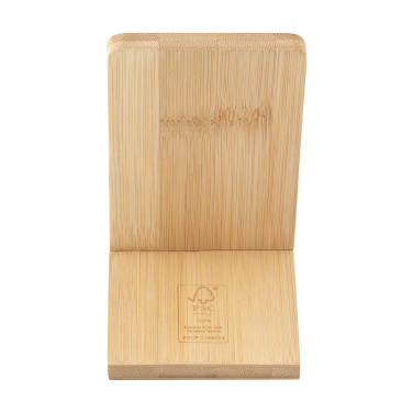 Logo trade promotional gifts picture of: Miyo Bamboo Phone Stand
