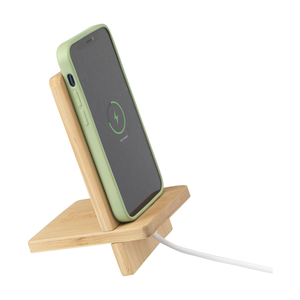 Logo trade promotional products picture of: Miyo Bamboo Phone Stand
