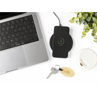Logo trade advertising product photo of: Tecco GRS Recycled Alu 15W Wireless Charger