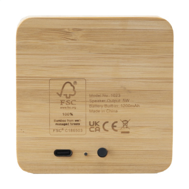 Logotrade promotional products photo of: Sonido 5W Bamboo wireless speaker