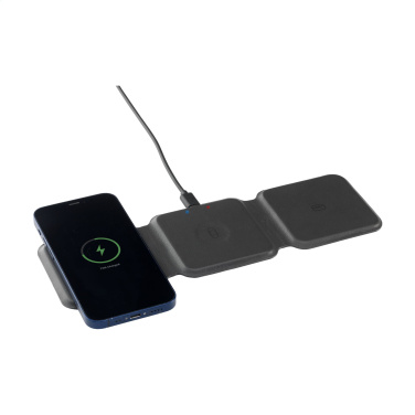 Logo trade promotional giveaway photo of: TriCharge RCS  Recycled PU Wireless Charger