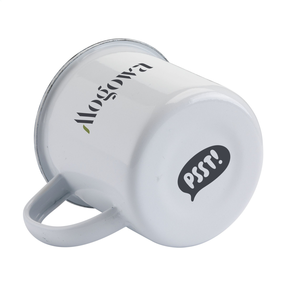 Logo trade business gift photo of: Retro Enamel Mug 350 ml