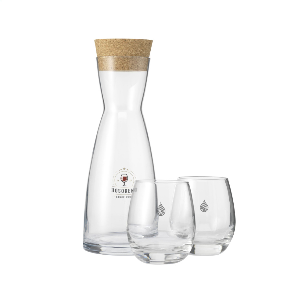 Logo trade promotional item photo of: Ypsilon Carafe 1 L with a cork cap