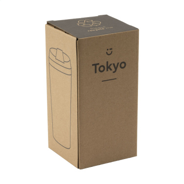 Logo trade business gifts image of: Tokyo 450 ml bamboo thermo cup
