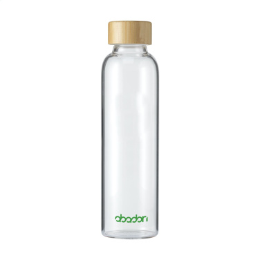 Logotrade promotional gift image of: Senga Glass Bamboo 500 ml drinking bottle