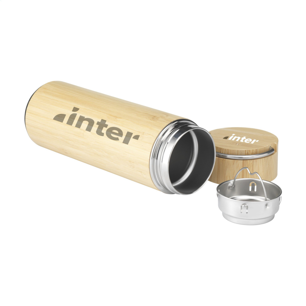 Logotrade corporate gifts photo of: Nikko 330 ml bamboo thermo bottle/thermo cup