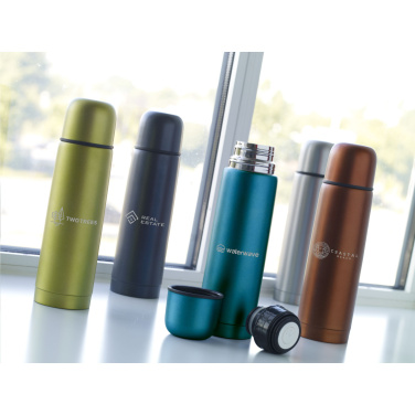 Logo trade corporate gifts picture of: Frosted Bottle RCS Recycled Steel 500 ml thermo bottle