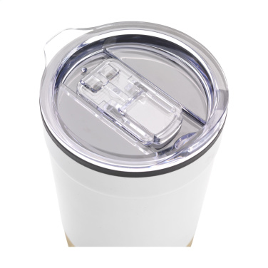 Logotrade corporate gift picture of: Kobe Bamboo RCS Recycled Steel 350 ml coffee cup