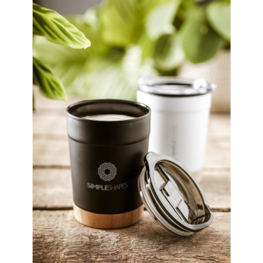 Logotrade promotional merchandise picture of: Kobe Bamboo RCS Recycled Steel 350 ml coffee cup