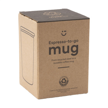 Logo trade promotional merchandise picture of: Espresso-to-Go Mug RCS Recycled Steel 170 ml