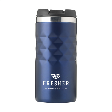 Logo trade promotional giveaways image of: Geometric Mug RCS Recycled Steel 280 ml thermo cup