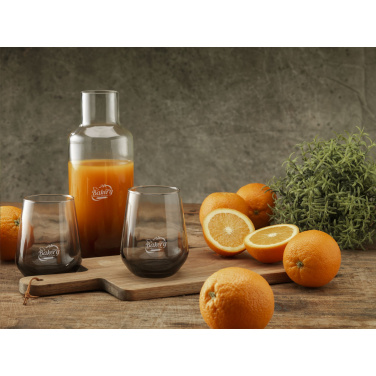 Logo trade promotional gifts image of: Smokey Water Glass 450 ml