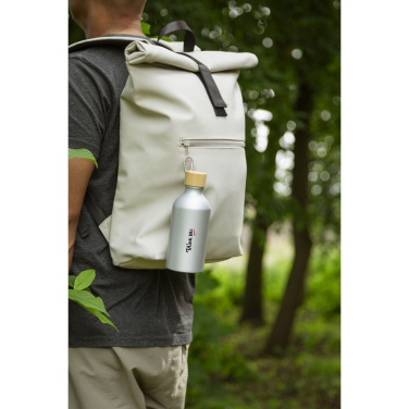 Logotrade promotional product picture of: AluBamboo GRS Recycled Alu 500 ml water bottle