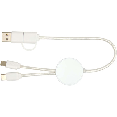 Logotrade promotional product picture of: Citala 5-in-1 recycled plastic 30 cm data sync and 27W fast charge cable