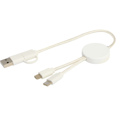 Logotrade corporate gift picture of: Citala 5-in-1 recycled plastic 30 cm data sync and 27W fast charge cable