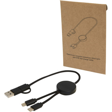 Logotrade promotional merchandise picture of: Citala 5-in-1 recycled plastic 30 cm data sync and 27W fast charge cable