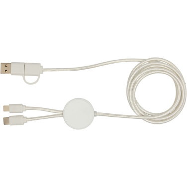 Logo trade promotional merchandise picture of: Citala 5-in-1 recycled plastic 150 cm data sync and 27W fast charge cable