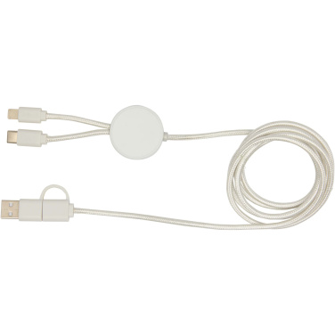 Logotrade corporate gift image of: Citala 5-in-1 recycled plastic 150 cm data sync and 27W fast charge cable