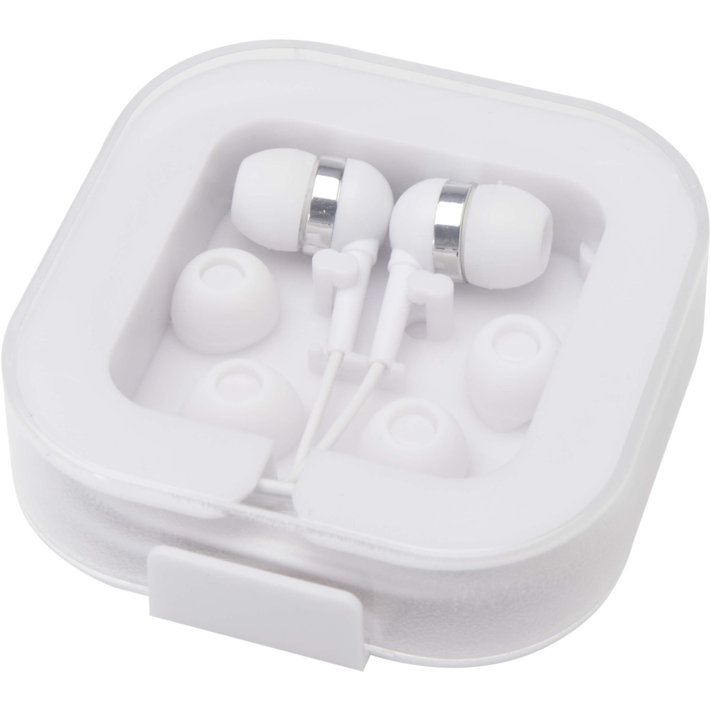 Logo trade business gift photo of: Dofida wired Type-C earbuds with recycled plastic storage box