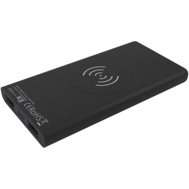 Logo trade promotional gifts picture of: SCX.design P40 10.000 mAh light-up wireless rubber power bank