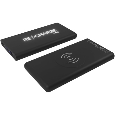 Logotrade corporate gift image of: SCX.design P40 10.000 mAh light-up wireless rubber power bank