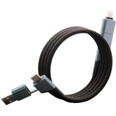 Logo trade promotional gifts picture of: SCX.design C52 100W 4-in-1 rPET magnetic ultra fast charging cable 