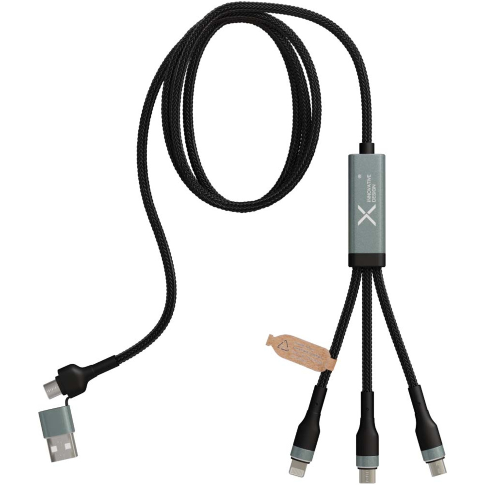 Logo trade promotional products picture of: SCX.design C53 100W 5-in-1 rPET ultra fast charging cable