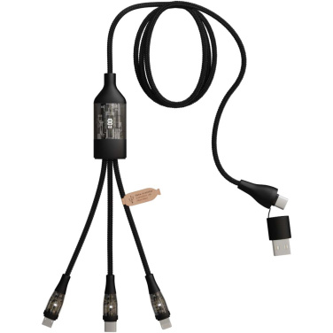 Logotrade corporate gift image of: SCX.design C50 5-in-1 fast charging 100W/5A cable with digital display