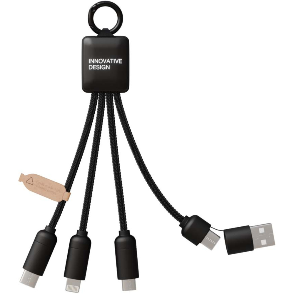 Logo trade promotional giveaways image of: SCX.design C13 15W 5-in-1 charging cable