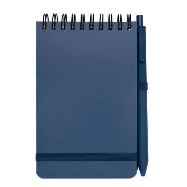 Logo trade corporate gifts picture of: Thalaasa A6 hard cover ocean-bound notebook with ballpoint pen (black ink)
