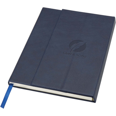 Logo trade promotional merchandise photo of: Alejandra A5 recycled plastic hard cover notebook