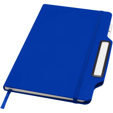 Logo trade promotional merchandise image of: Nexus A5 hard cover notebook with pen and pencil combo (black ink)